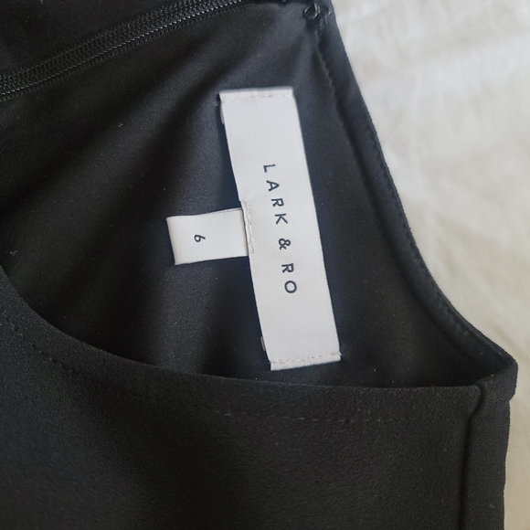 NWT Lark & Ro Solid Black Midi Dress Size 6 - Picture 10 of 11